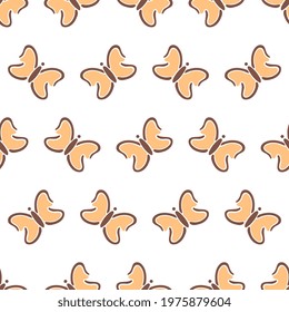 beauty butterfly seamless pattern textile print. Great for summer vintage fabric, scrapbooking, wallpaper, giftwrap. repeat pattern background design