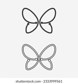 Beauty Butterfly Vector and buterfly icon animal design