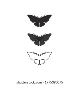 Beauty Butterfly Vector icon design logo mode and nature