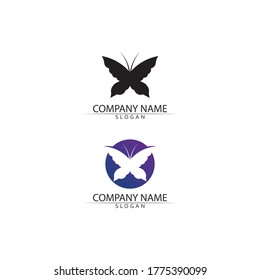 Beauty Butterfly Vector icon design logo mode and nature