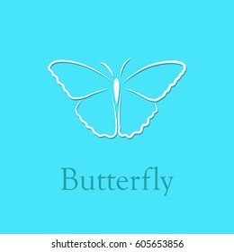 beauty butterfly vector logo