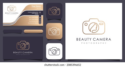 Beauty-Kamera-Logo, Design-Vektorgrafik einfach eleganten modernen Stil.