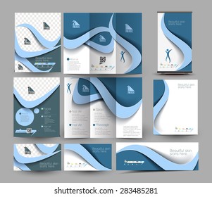 Beauty Care Business Stationery Set Template.