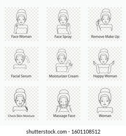 Beauty care concept. Creative idea design. Flat vector illustration for template, brochure or presentation.