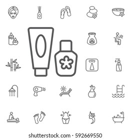 beauty care cream tube icon. beauty set of icons