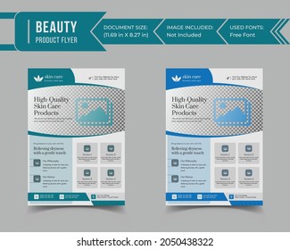 Beauty Care Flyer Template Design, Beauty And Spa Salon Product Flyer Design