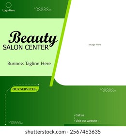 Beauty care geometric vector pattern background. Social media template for salon promotion. Use for online marketing.