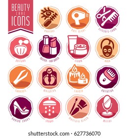 Beauty care icon set.