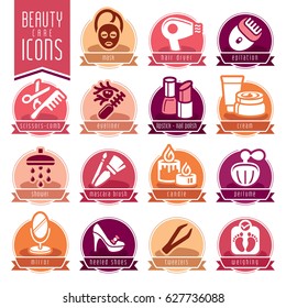 Beauty care icon set.