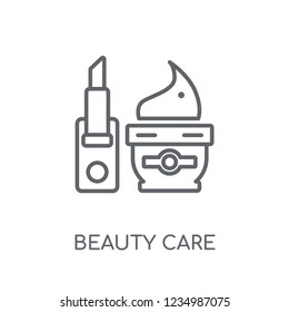 beauty care linear icon. Modern outline beauty care logo concept on white background from General collection. Suitable for use on web apps, mobile apps and print media.