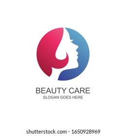 Beauty care logo design vector