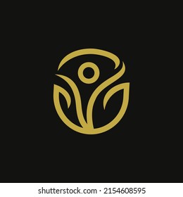 beauty care logo design. Vector illustration of women and flower. modern logo design vector line icon template
