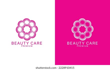 beauty care logo simple design idea
