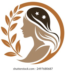       Beauty care logo vector art illustration.
