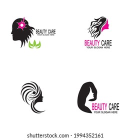 Plantilla vectorial del logotipo de cuidado de belleza