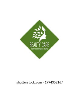 Plantilla vectorial del logotipo de cuidado de belleza