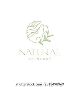 beauty care natural boho concept logo design vector