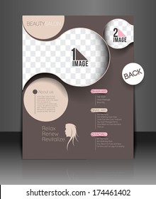 Beauty Care & Salon Back Flyer & Poster Template 