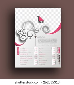 Beauty Care & Salon Back Flyer Template 