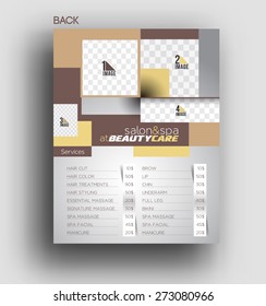 Beauty Care & Salon Back Flyer Template 