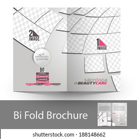 Beauty Care & Salon Bi-fold Mock up & Brochure Design