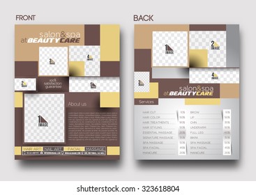 Beauty Care & Salon Flyer & poster Template