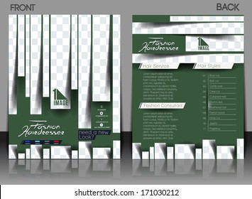 Beauty Care & Salon Front & Back Flyer Template 