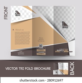 Beauty Care & Salon Front Tri-Fold Mock up & Brochure Design