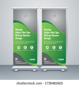 Beauty Care Salon Roll Up Banner Design