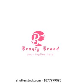 Beauty care salon and spa makeup logo design vector.