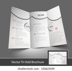 Beauty Care & Salon Tri-Fold Mock up & Brochure Design