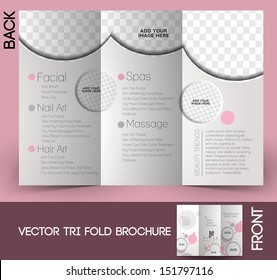 Beauty Care & Salon Tri-Fold  Mock Up & Brochure Design 