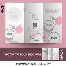 Beauty Care & Salon Tri-Fold  Mock Up & Brochure Design 