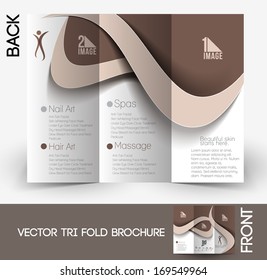 Beauty Care & Salon Tri-Fold Mock up & Brochure Design