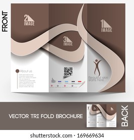 Beauty Care & Salon Tri-Fold Mock up & Brochure Design 