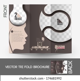 Beauty Care & Salon Tri-Fold Mock up & Brochure Design 