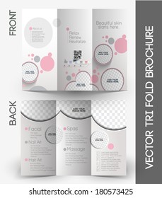 Beauty Care & Salon Tri-Fold Mock up & Brochure Design 