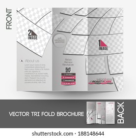 Beauty Care & Salon Tri-Fold Mock up & Brochure Design