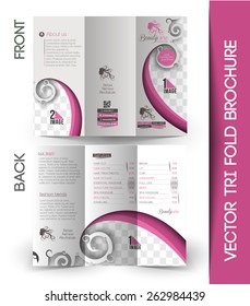 Beauty Care & Salon Tri-Fold Mock up & Brochure Design