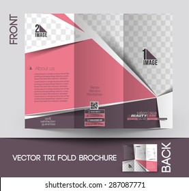 Beauty Care & Salon Tri-Fold Mock up & Brochure Design 