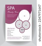 beauty care service flyer.beauty,Spa, parlor, massage flyer design template. Beauty spa hair salon a4 size print ready flyer. 