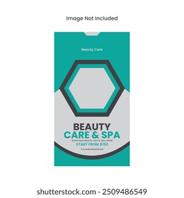 Beauty Care and Spa Social Media Stories Editable Vector Template