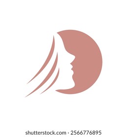 Beauty care , beauty women face logo icon design editable stroke