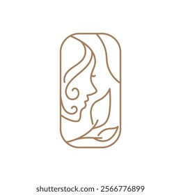 Beauty care , beauty women face logo icon design editable stroke