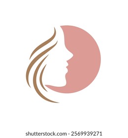 Beauty care , beauty women face logo icon design editable stroke