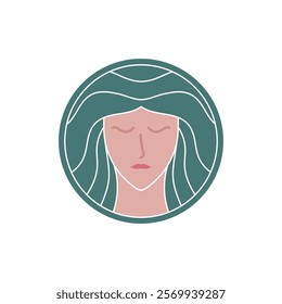 Beauty care , beauty women face logo icon design editable stroke