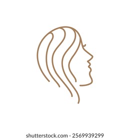 Beauty care , beauty women face logo icon design editable stroke