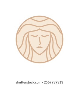 Beauty care , beauty women face logo icon design editable stroke