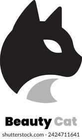 Beauty Cat Modern Vector Logo