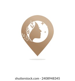 Beauty center logo design vector icon with creative concept